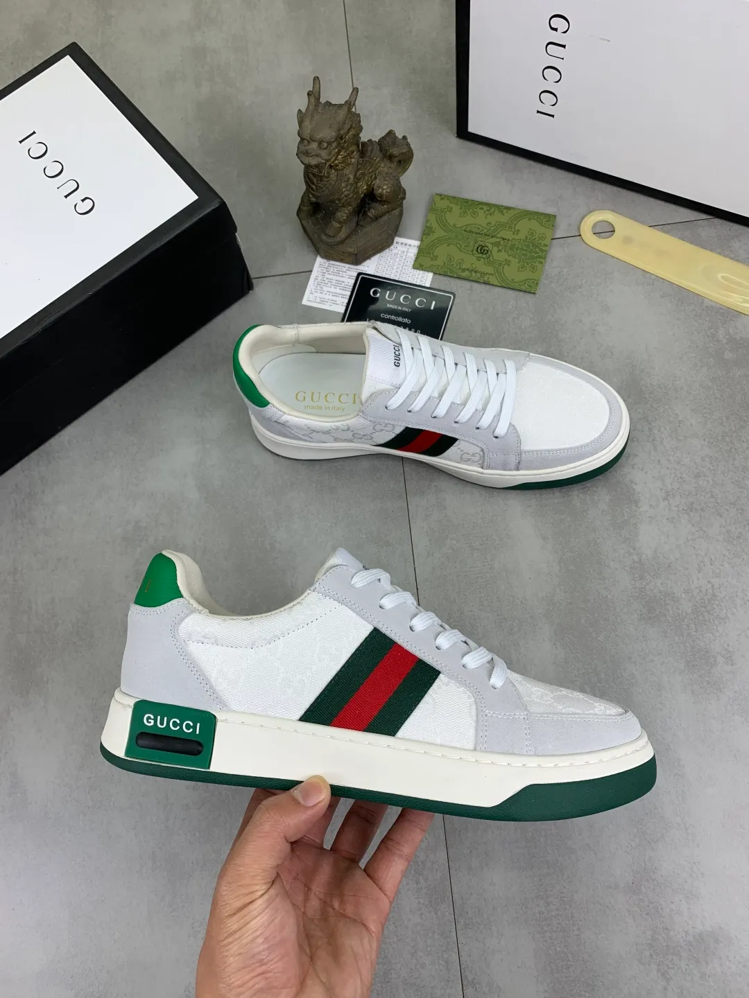 Men's men's shoes 💰P420💰【New model】 🆘 The latest model from Gucci official website🎁Classic casual and fashionable men's shoes👟Best model💥The style is simple and elegant, exclusive for trendy men. Unique official website latest brand elements👑Gucci original decoration, fashionable and generous, the fabric is made of original soft calfskin➕Comfortable soft pigskin lining ✅Wear-resistant rubber outsole specified on the official website_Full of elasticity, the classic model taken at the counter 🎬Color: 3️⃣colors available😍Number of codes: 38-44 (45 46 customized)